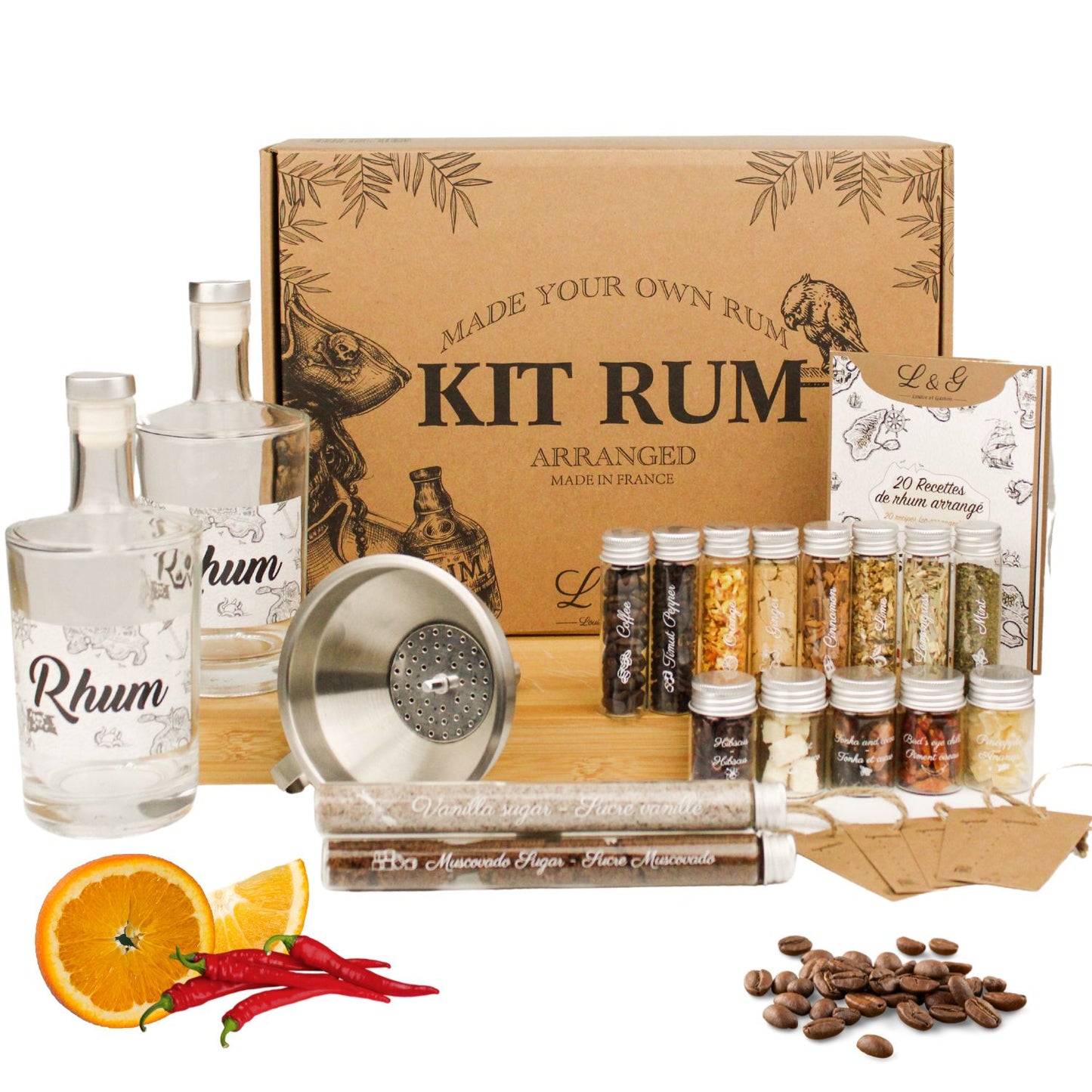 Le kit rhum arrangé et son contenu
