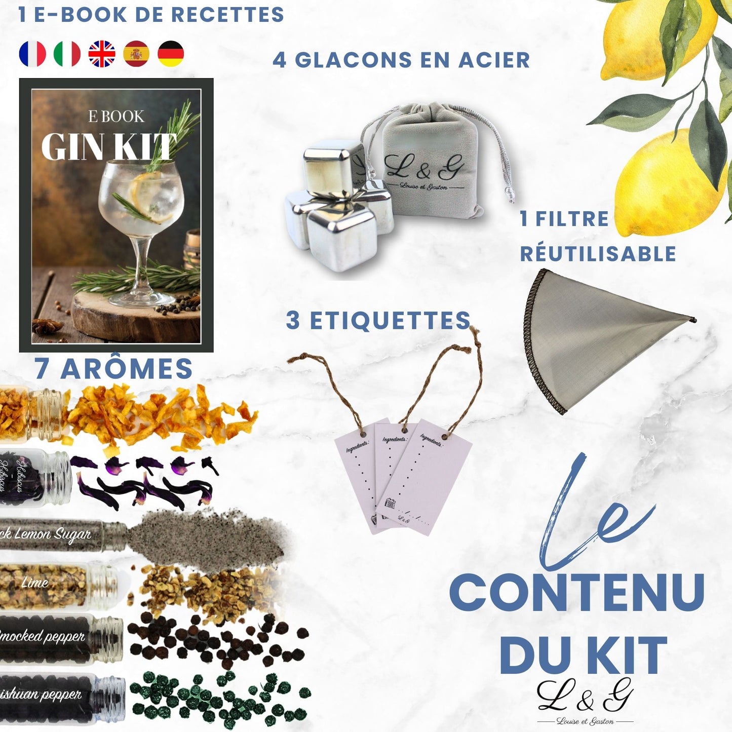 Kit Découverte d'Épices pour Gin Personnalisé