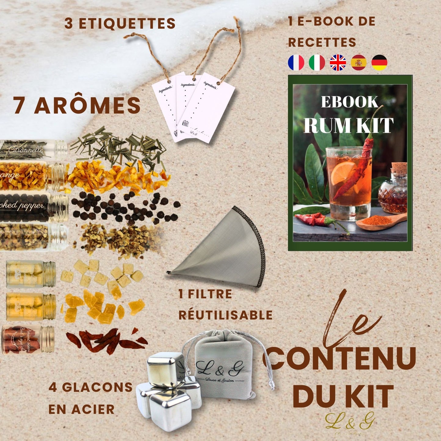 Kit Découverte d'Épices pour Rhum Personnalisé